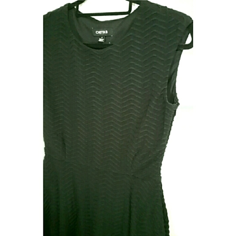 Chetta B 8 Wavy Ribbed Fit Flare Black (A) - Picture 4 of 8